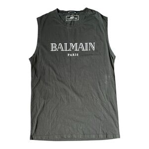 Balmain Men’s Black Sleeveless Tank Top